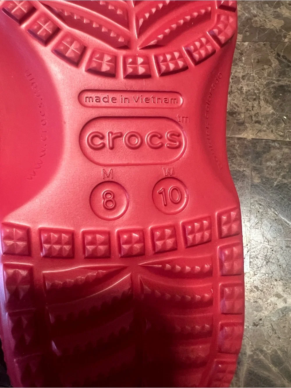 CROCS Classic Platform Clogs in Bright Red